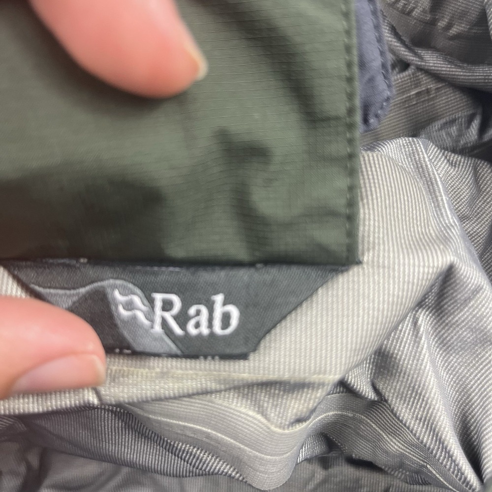 Rab QWA-31 Bergen Jacket Event Black Green Hooded Rain Coat Men’s Small - Picture 6 of 16